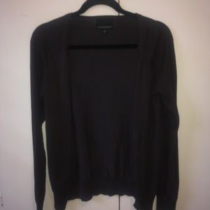 CYNTHIA ROWLEY DARK CHARCOAL LONG SLEEVE CARDIGAN